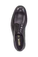 Geox Men's Black Dublin Lace-Up Leather Classic Shoes | Derimod