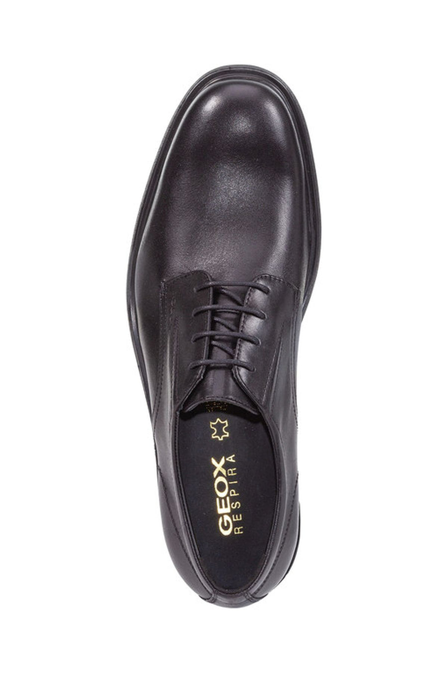 Geox Men's Black Dublin Lace-Up Leather Classic Shoes