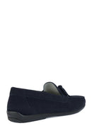 Geox Men's Navy Blue U Ascanio Suede Leather Casual Loafer | Derimod