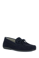 Geox Men's Navy Blue U Ascanio Suede Leather Casual Loafer | Derimod