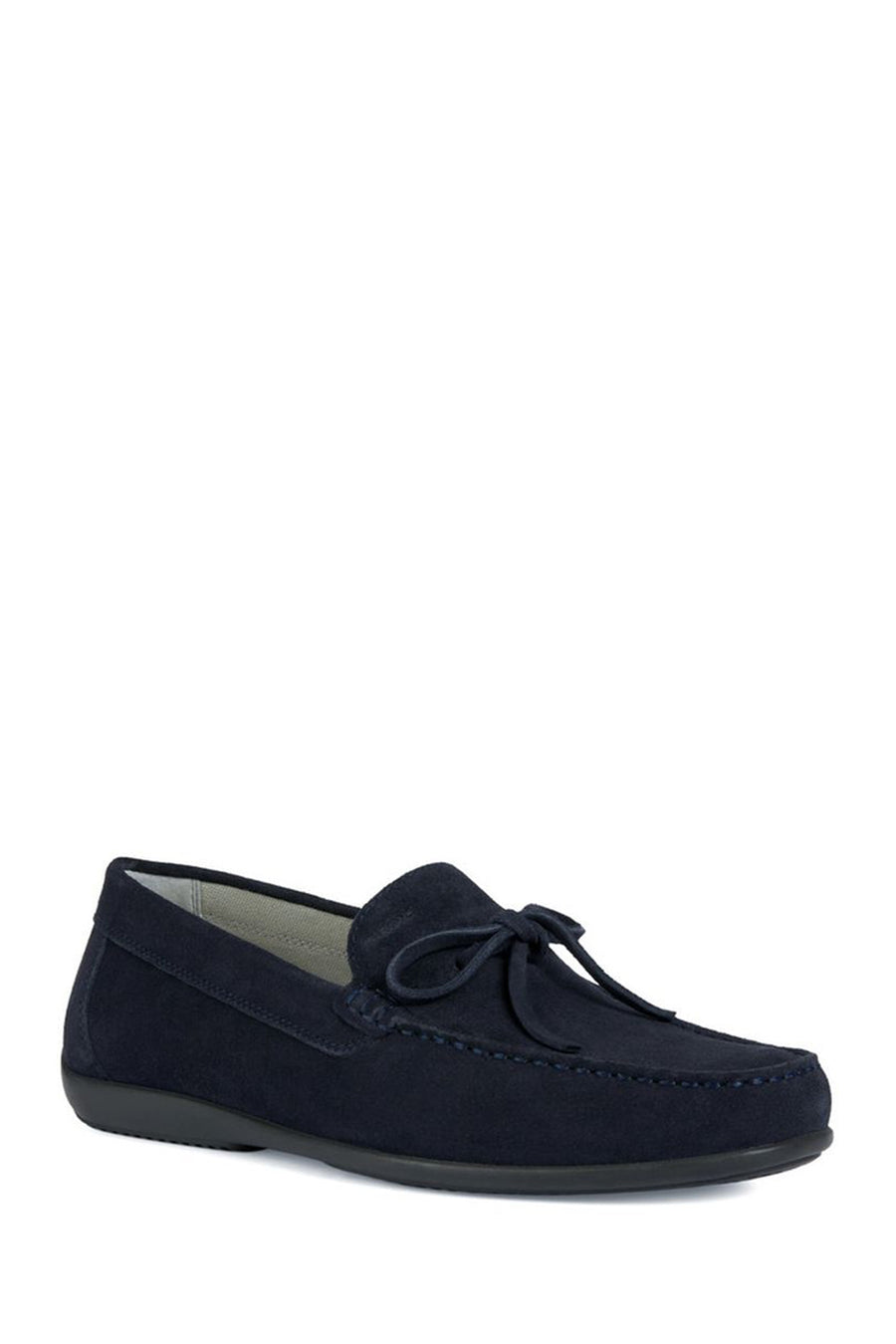 Geox Men's Navy Blue U Ascanio Suede Leather Casual Loafer