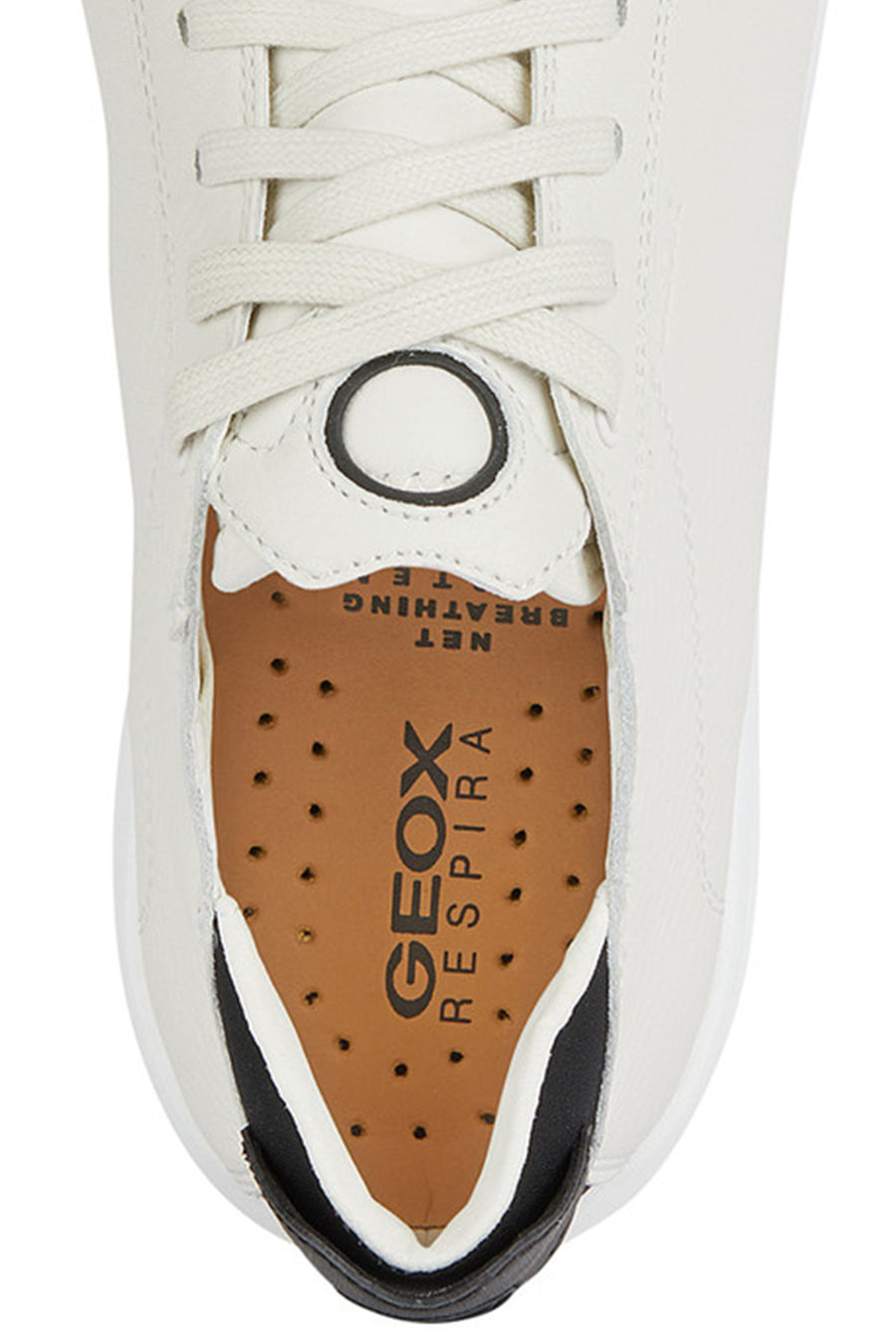 
Geox Men's White U Aerantis A - Tumb Lace-up Leather Sneaker
