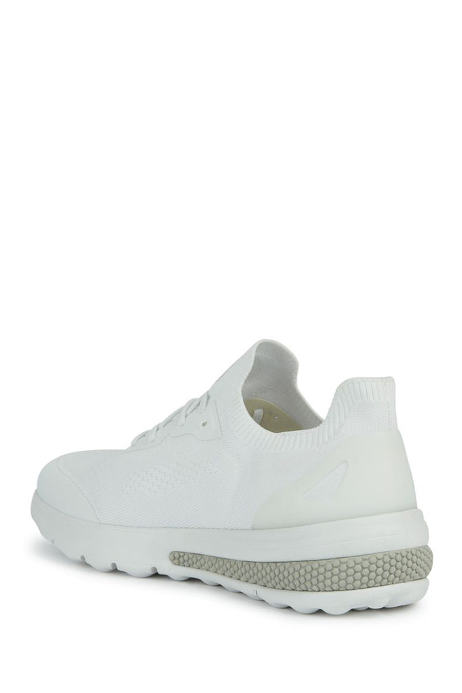 Geox Men's White Spherica Active Lace Up Fabric Sneaker