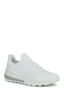Geox Men's White Spherica Active Lace Up Fabric Sneaker | Derimod