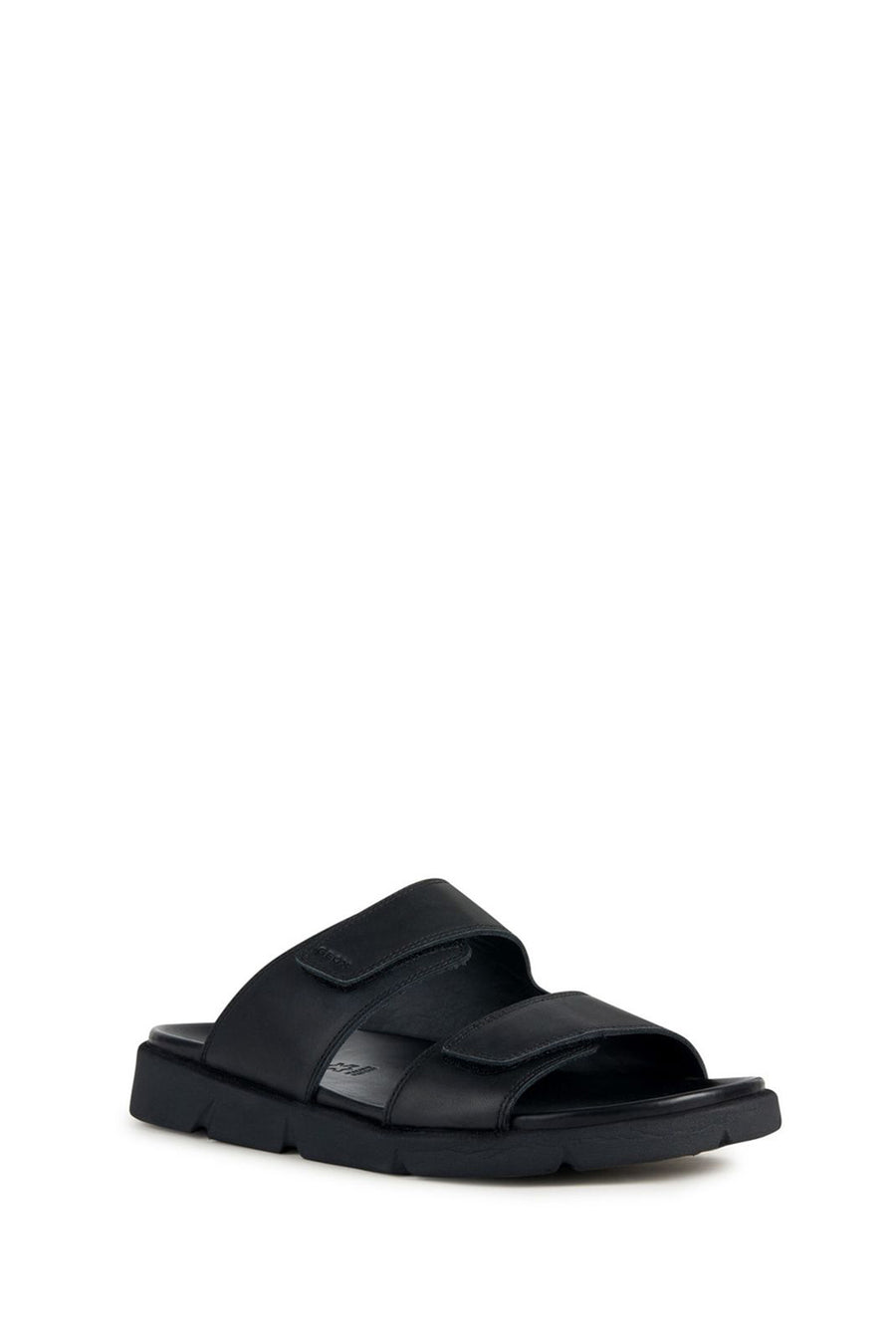Geox Men's Black Xand Leather Slippers