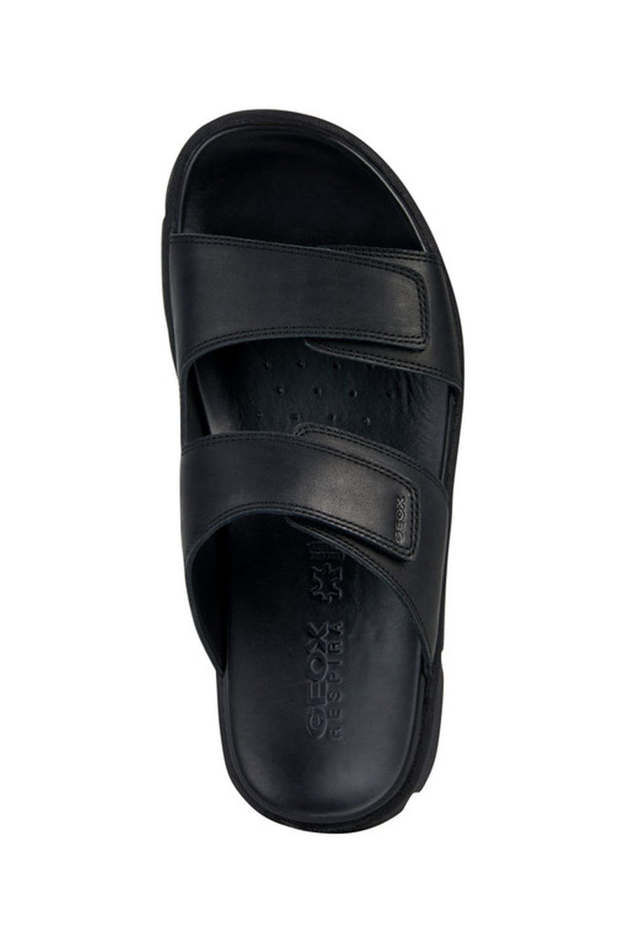 Geox Men's Black Xand Leather Slippers