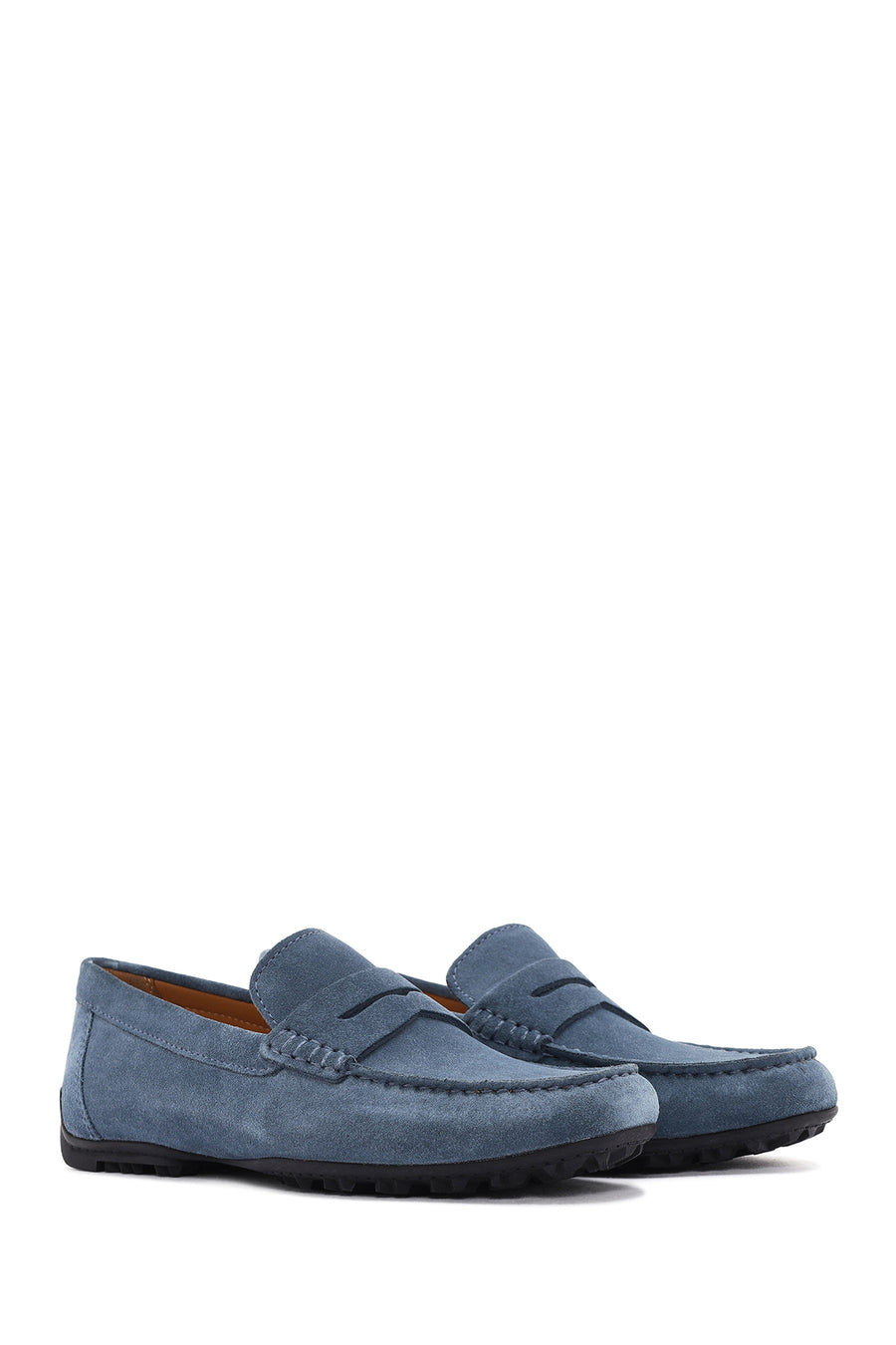 Geox Men's Blue Kosmopolis + Grip Suede Leather Loafer