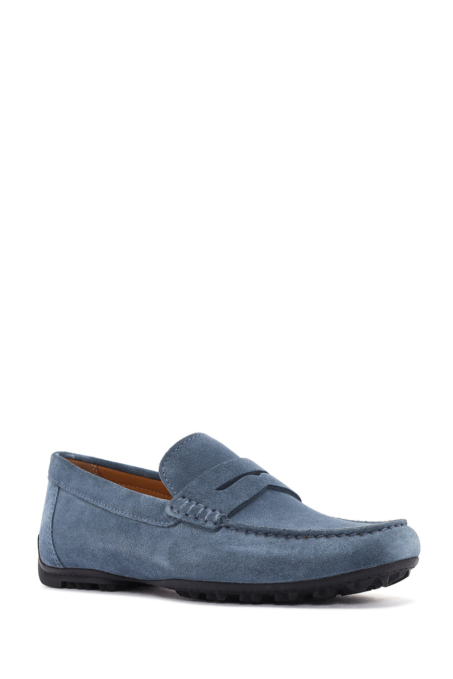 Geox Men's Blue Kosmopolis + Grip Suede Leather Loafer