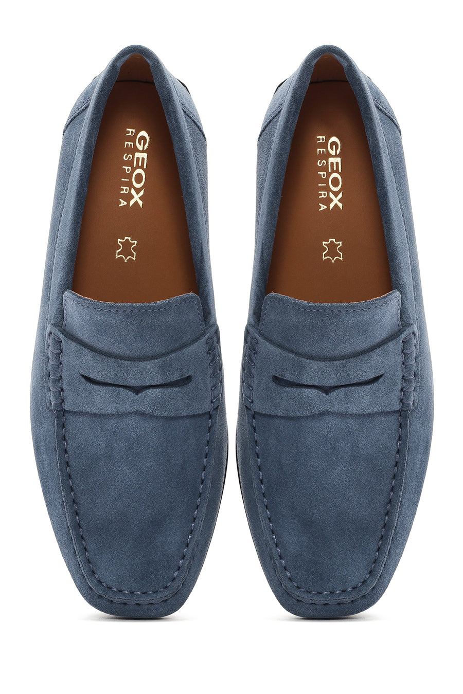 Geox Men's Blue Kosmopolis + Grip Suede Leather Loafer
