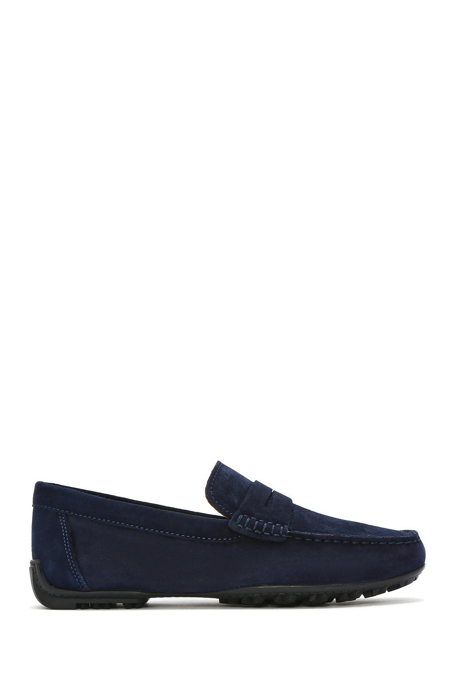 Geox Men's Navy Blue Kosmopolis + Grip Suede Leather Casual Loafer U35CFB00020C4064 | Derimod