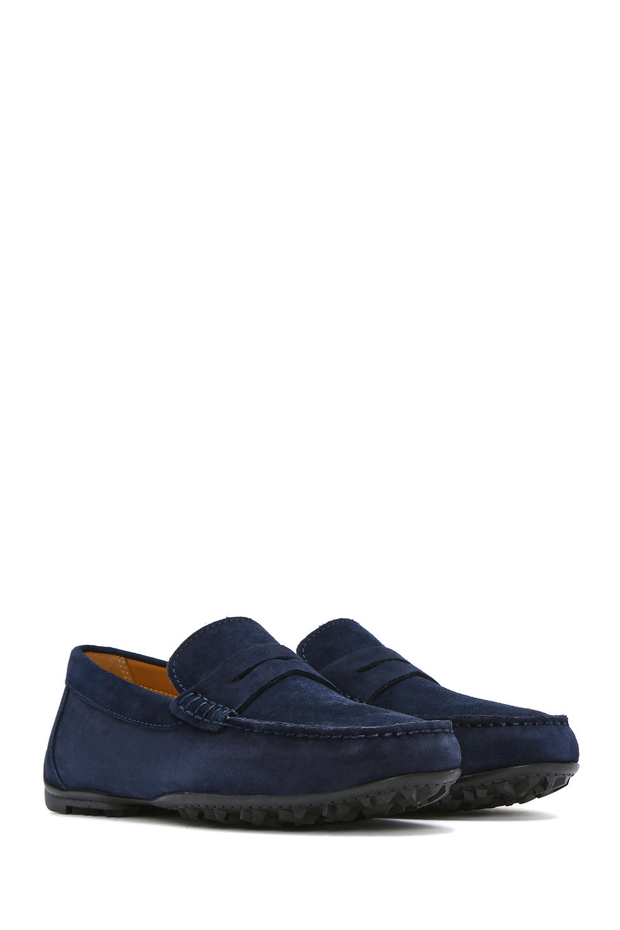 Geox Men's Navy Blue Kosmopolis + Grip Suede Leather Casual Loafer