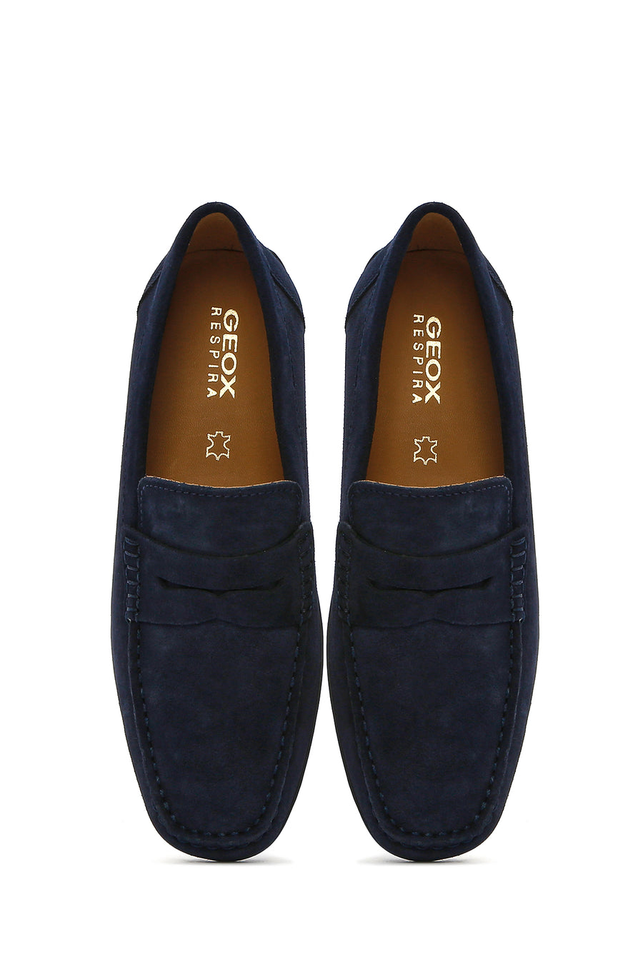 Geox Men's Navy Blue Kosmopolis + Grip Suede Leather Casual Loafer