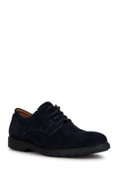 Geox Men's Navy Blue Spherica Ec11 Lace-Up Suede Leather Casual Shoes | Derimod