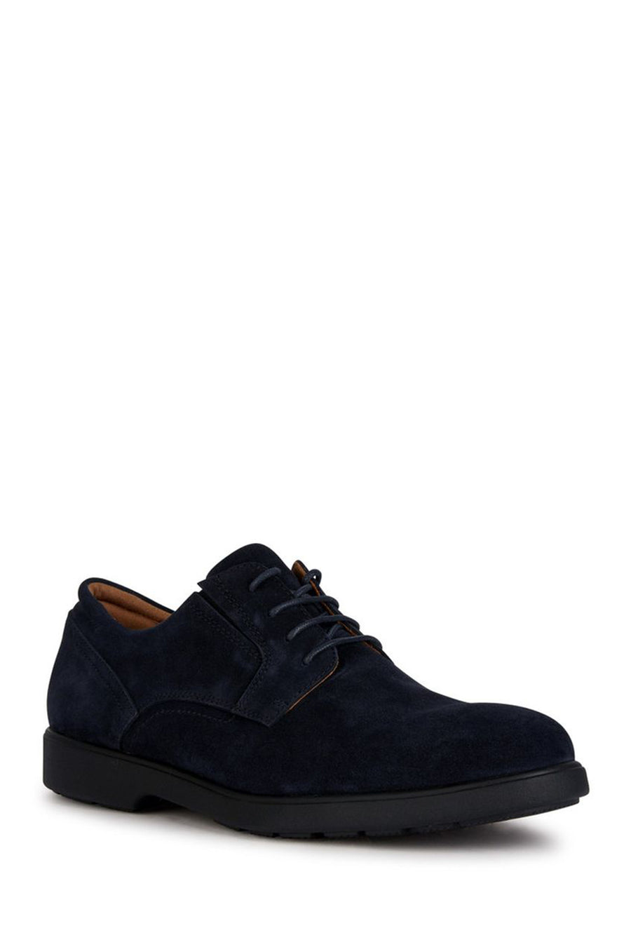 Geox Men's Navy Blue Spherica Ec11 Lace-Up Suede Leather Casual Shoes