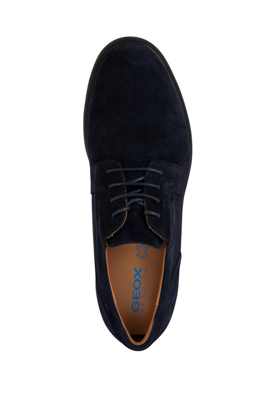 Geox Men's Navy Blue Spherica Ec11 Lace-Up Suede Leather Casual Shoes