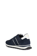 Geox Men's Navy Blue Spherica Lace-Up Leather Sneaker | Derimod
