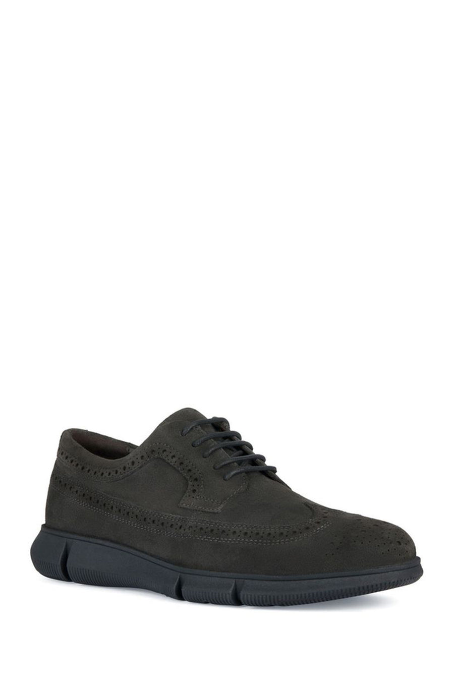 Geox Men's Brown Adacter Nubuck Leather Casual Shoes