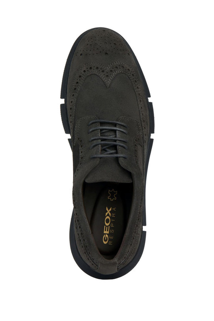 Geox Men's Brown Adacter Nubuck Leather Casual Shoes