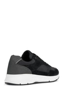 Geox Men's Black Radente B Lace-Up Thick Soled Leather Sneaker | Derimod