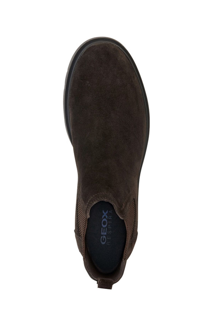 Geox Men's Brown Spherica Suede Leather Chelsea Boots