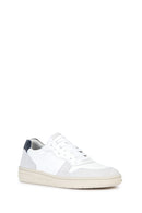 Geox Erkek Beyaz Bağcıklı Deri Sneaker | Derimod