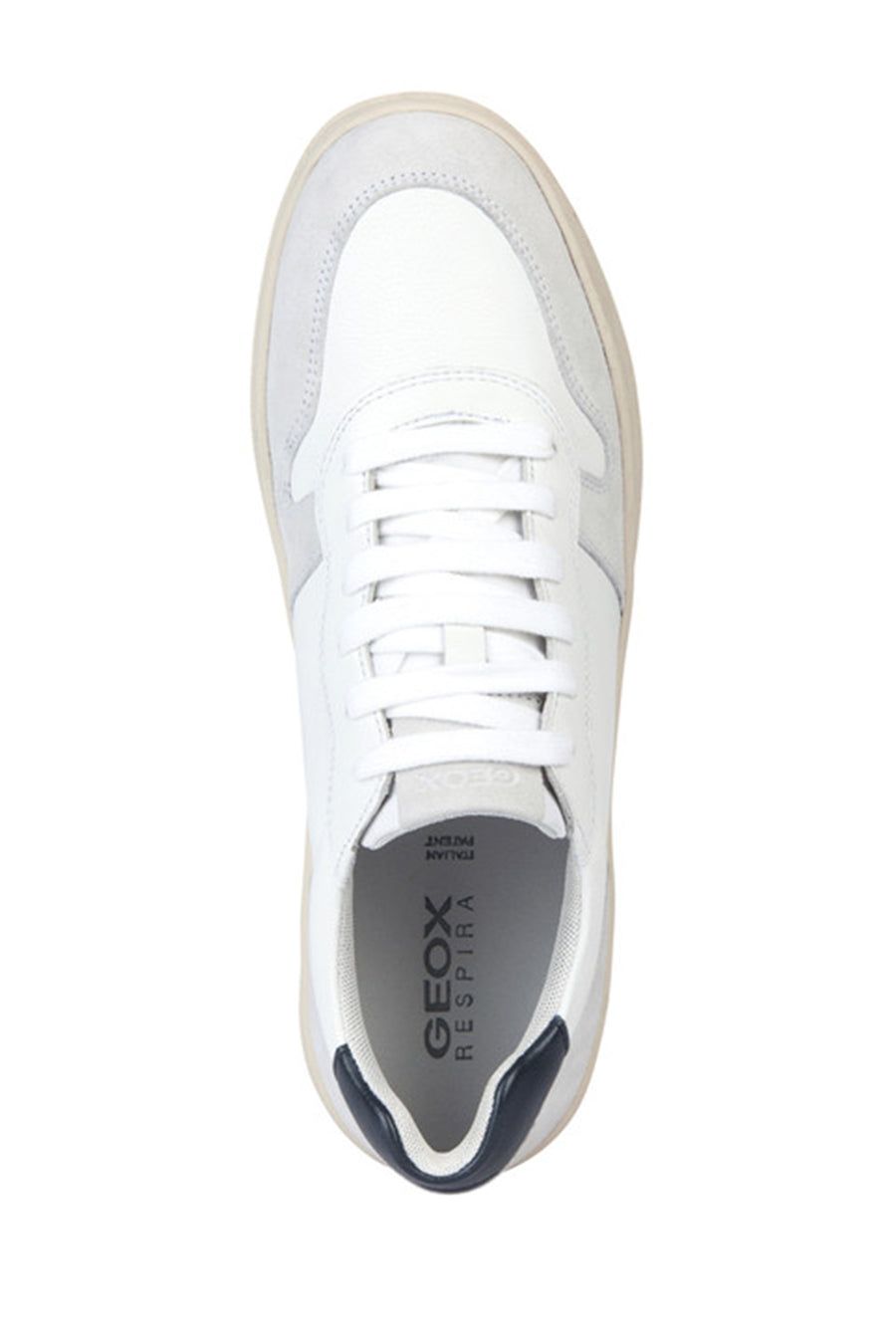 Geox Erkek Beyaz Bağcıklı Deri Sneaker