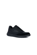 Geox Erkek Siyah Portello Bağcıklı Deri Sneaker | Derimod
