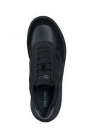 Geox Erkek Siyah Portello Bağcıklı Deri Sneaker | Derimod