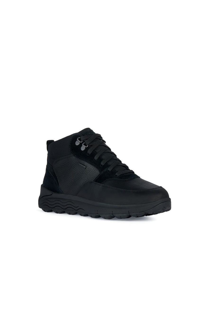Geox Men's Black Spherica Lace-Up Leather Boots