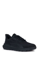 Geox Men's Black Pg1x Abx Lace-Up Leather Sneaker | Derimod