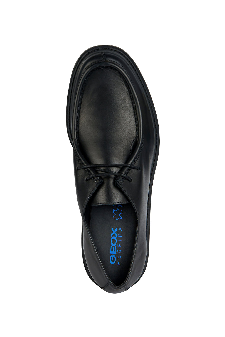 Geox Men's Black Spherica Ec7 Leather Casual Shoes