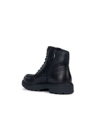 Geox Men's Black Spherica Zippered Leather Boots | Derimod