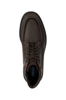 Geox Men's Brown Spherica Zippered Leather Boots | Derimod