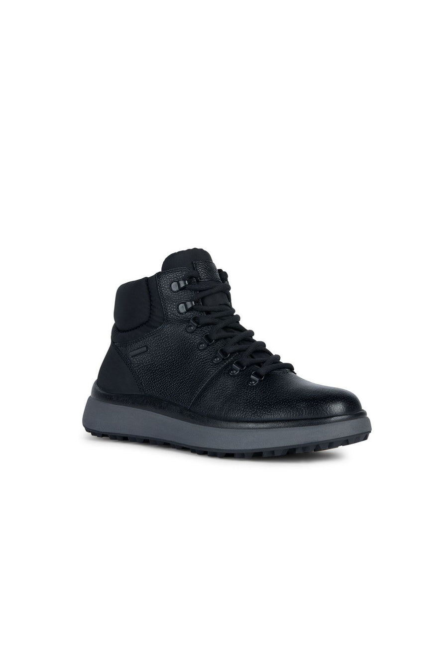 Geox Men's Black Granito Lace-Up Leather Boots