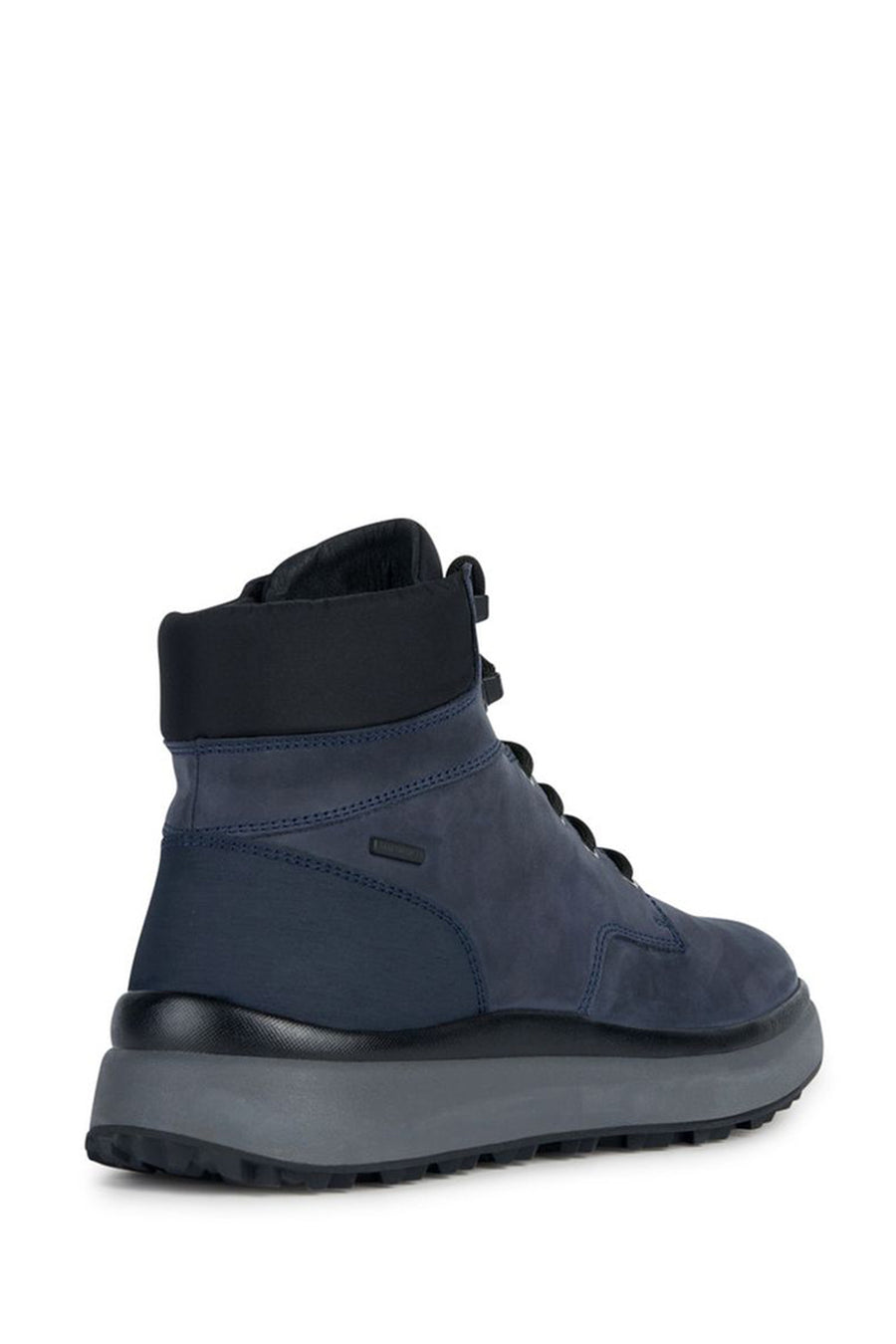 Geox Men's Navy Blue Granito Lace-Up Leather Boots