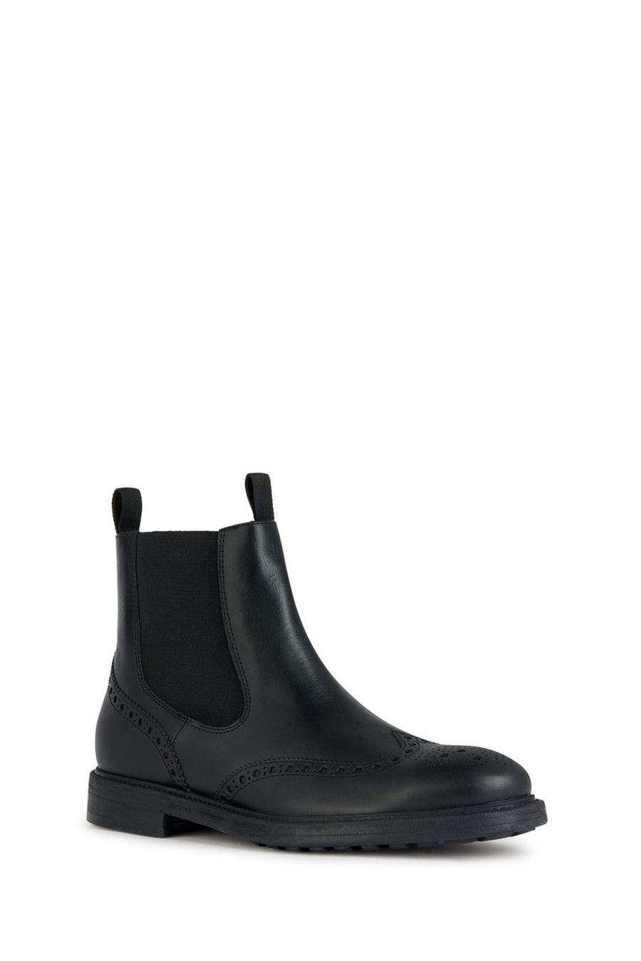 Geox Men's Black Tiberio Leather Chelsea Boots