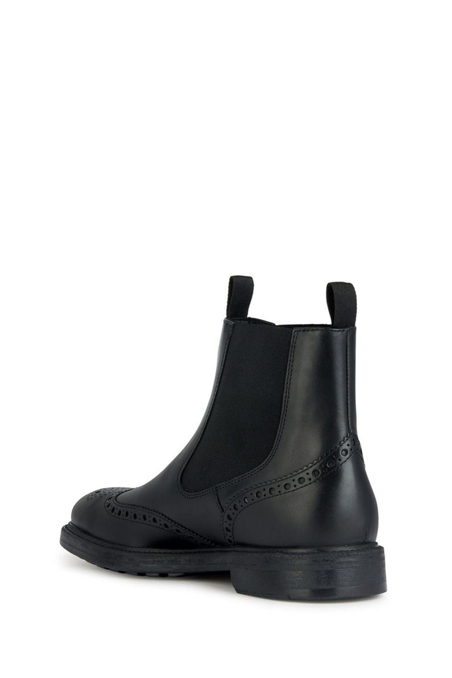 Geox Men's Black Tiberio Leather Chelsea Boots