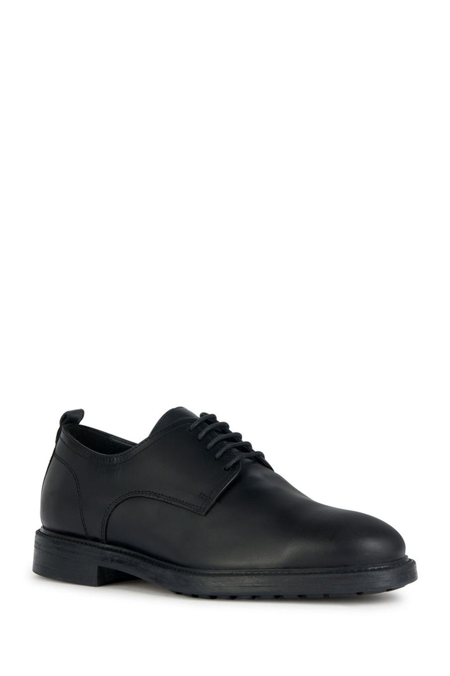 Geox Men's Black Tiberio Laced Leather Masculine Classic Shoes