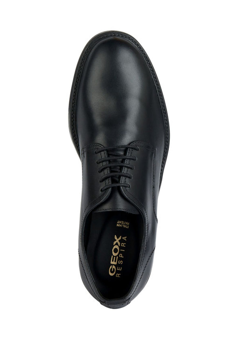 Geox Men's Black Tiberio Laced Leather Masculine Classic Shoes