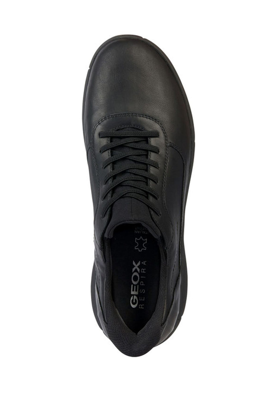 Geox Men's Black Nebula Lace-up Leather Sneaker