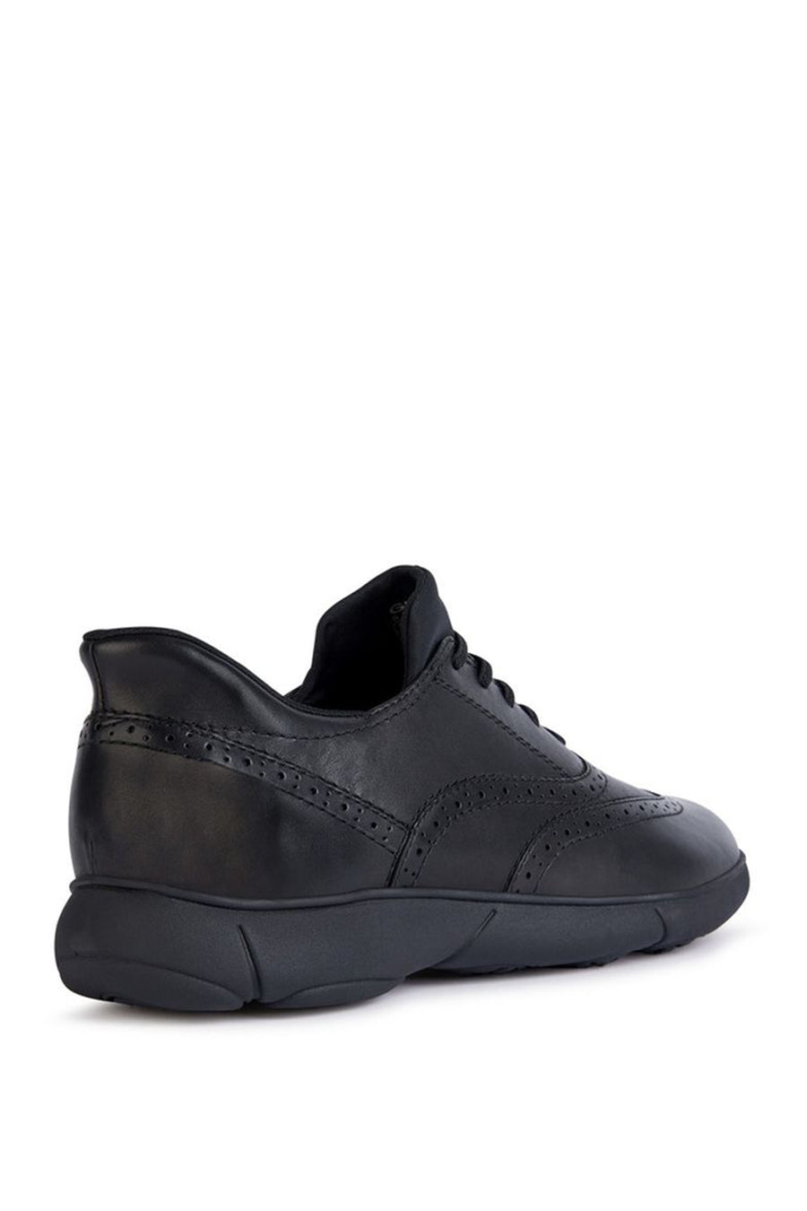 Geox Men's Black Nebula Lace-up Leather Sneaker