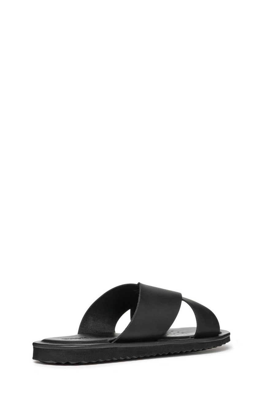 Geox Men's Black Erica Leather Slippers