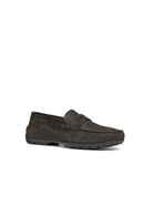 Geox Men's Brown Moner Suede Leather Masculine Loafer | Derimod