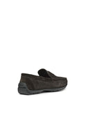 Geox Men's Brown Moner Suede Leather Masculine Loafer | Derimod