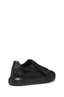 Geox Erkek Siyah Deıven Bağcıklı Deri Casual Sneaker | Derimod