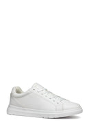 Geox Men's White Spherica Lace-up Leather Sneaker | Derimod