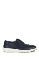 Geox Men's Navy Blue Adacter Leather Casual Shoes | Derimod
