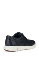 Geox Men's Navy Blue Adacter Leather Casual Shoes | Derimod