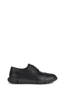 Geox Men's Black Adacter Lace-up Leather Casual Shoes | Derimod