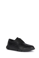 Geox Men's Black Adacter Lace-up Leather Casual Shoes | Derimod